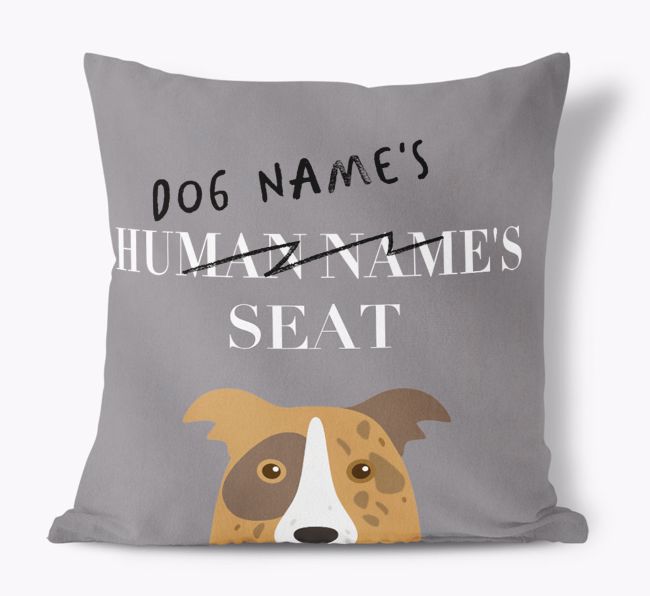 Human's Seat: Personalised {breedFullName} Canvas Cushion